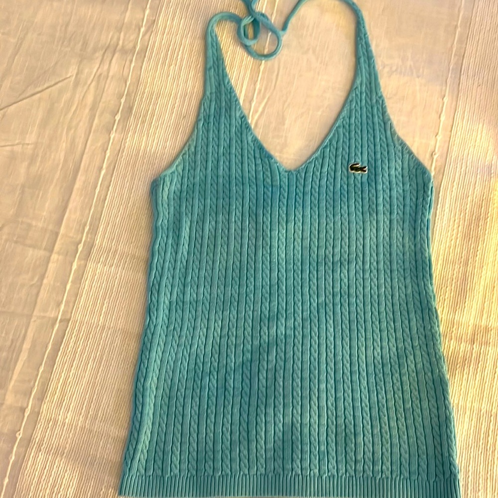 Lacoste light blue halter top
